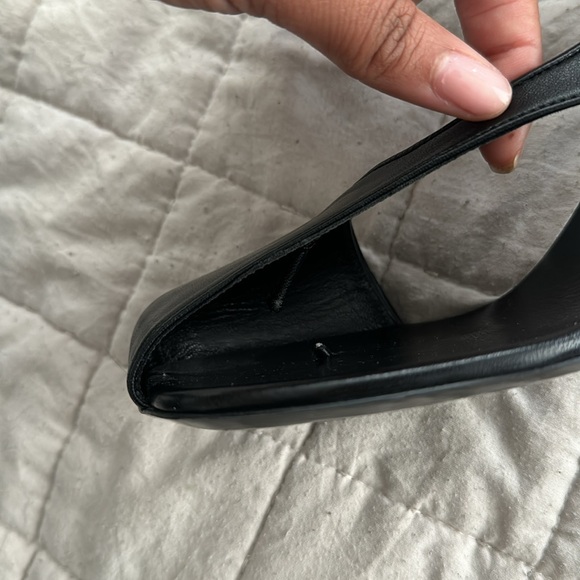 Dries Van Noten Asymmetrical Leather Ankle Strap Sandals, Black, Womens (39) - Picture 6 of 6